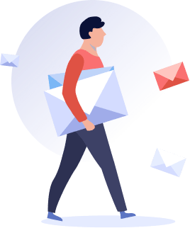 A man holds customers reviews