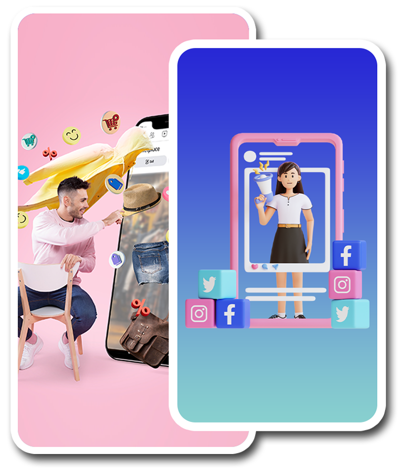 Social Media Strategy On Mobile Layout Image